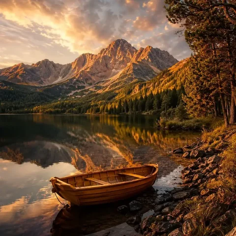 Generated Lake 1 – Golden Horizon
